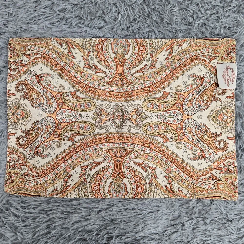 Set Of 4 Maison d' Hermine 18.5x13 Paisley 100%‎ Cotton Dining Table Placements
